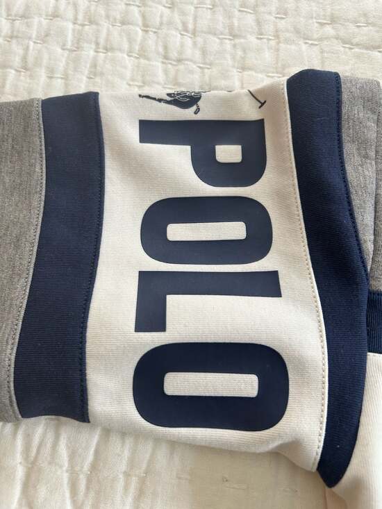 Polo Ralph Lauren Women's Double Knit Spellout Logo Cropped Hoodie Size SP - Picture 7 of 12